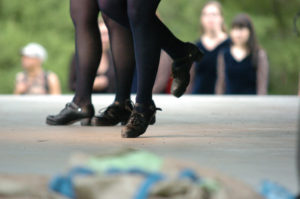 Picture, girls Irish dancing in hard shoes
