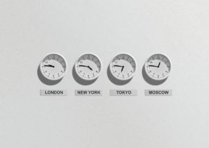 World Clocks on White Wall